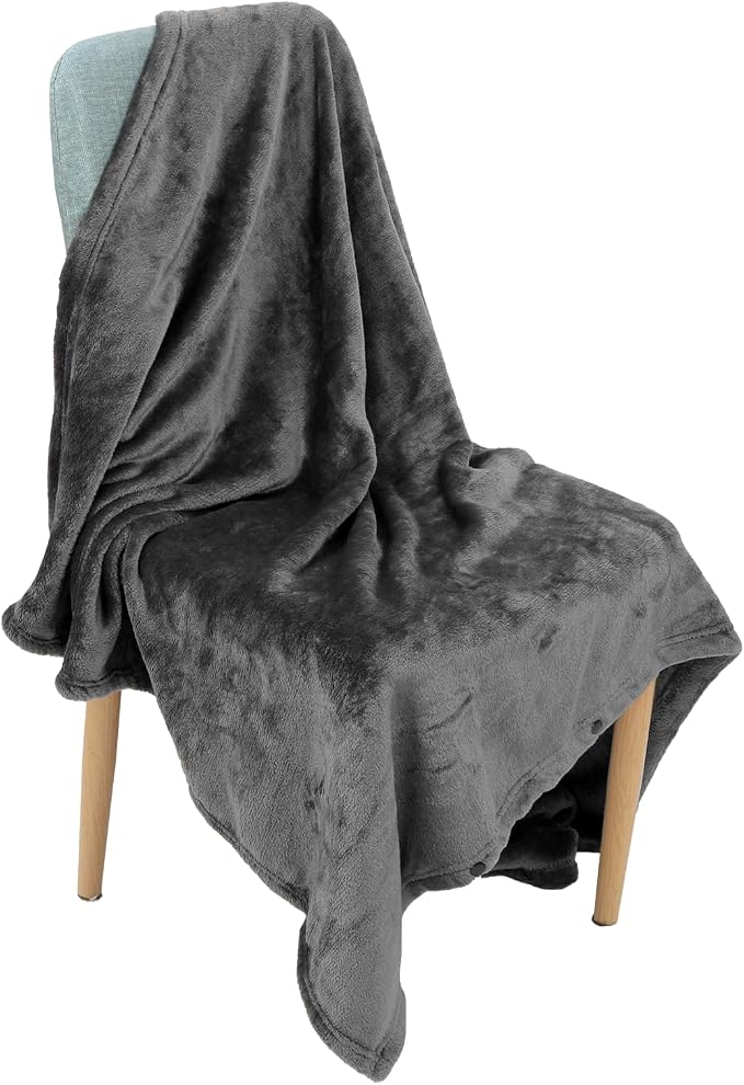 2 Pack Portable Travel Blanket and Pillow - Premium Soft 2 in 1 Airplane Blanket with Compact Pack Soft Bag Pillowcase, Hand Luggage Sleeve and Backpack Clip (Gray) - Image 7