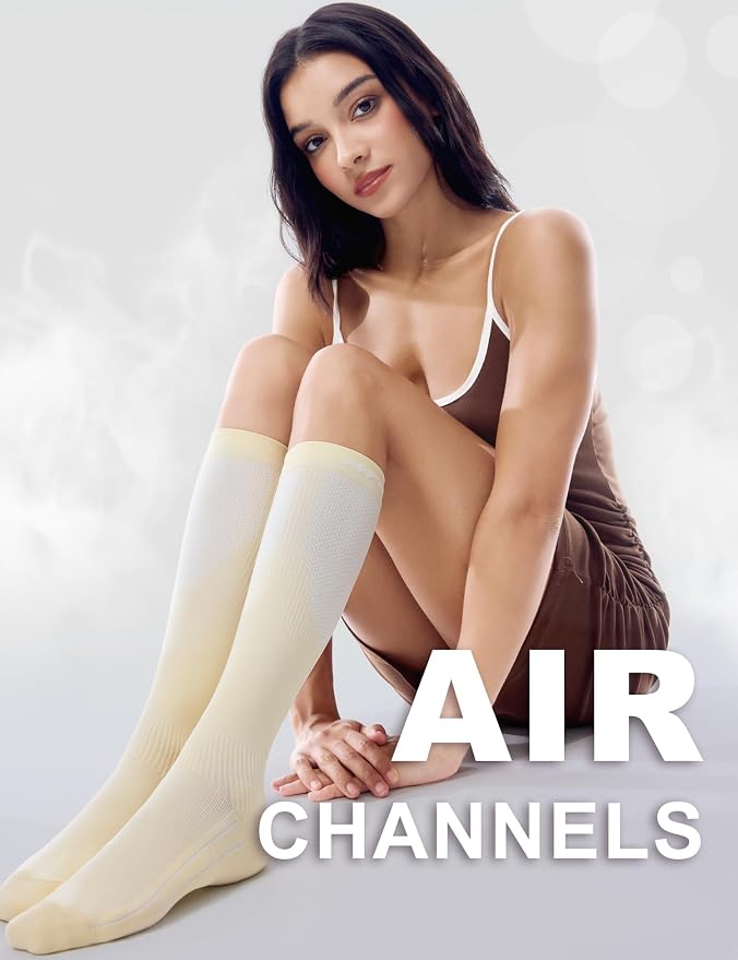FITRELL 3 Pairs Compression Socks for Women and Men 20-30mmHg-Circulation Support Socks - Image 4
