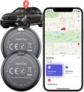 GPS Tracker for Vehicles,2 Year Battery Life,GPS Tracker,2pcs Hidden Magnetic case,Trackers for Tracking Vehicle,2pcs GPS Tracker,Ultra-Slim,No Monthly Fee for Android and iPhone by Unknown