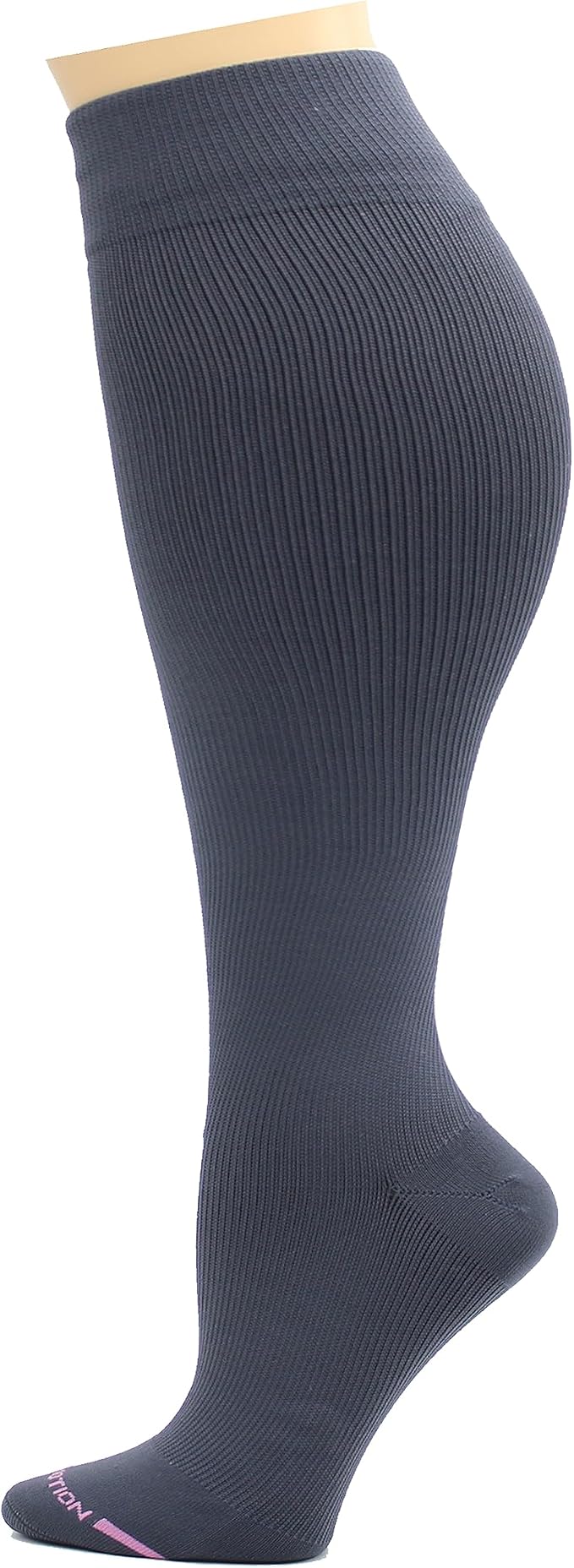 Dr. Motion 4 Pairs Women's Plus Size Wide Calf Compression Knee High Socks Graduated Support - Image 2