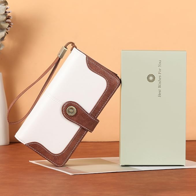 Wallets for Women Trifold Wristlet Wallets Large Capacity RFID Blocking Ladies Purse Credit Card Holder - Image 6