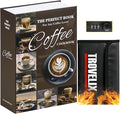 Book Safe with Combination Lock, Hidden Safe (9.5 x 6.2 x 2.2 Inch) with Fireproof Bag, Secret Diversion Safe, Hollow Book Box Hidden Storage, Money Safe Box for Cash (COFFEE) by KOFAIR