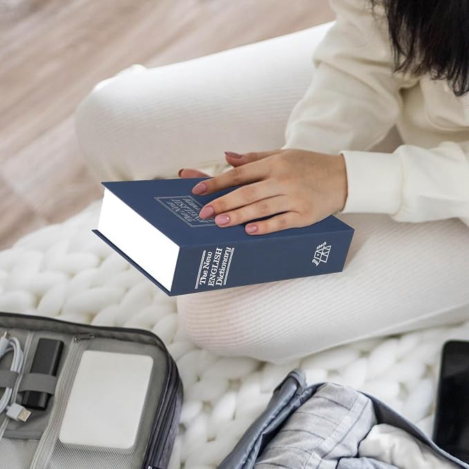 Tahoe trails Book Safe with Key Lock, Portable Metal Safe Box, Dictionary Diversion Book Safe,Secret Book Hidden Safe,9.5" x 6.1" x 2 .2" - Image 7