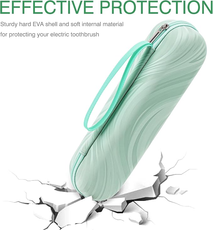 Dual Electric Toothbrush Case, Portable Bag for Travelling, Large Toothbrush Case Holder Compatible with AquaSonic, Sumkyle, Oral-B iO Series, Philips Sonicare (Green) - Image 5