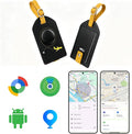 MiLi Smart Bluetooth Luggage Tracker Tag for iOS & Android | Works with Apple Find My & Google Find Hub, Anti-Lost Leather Travel Locator for Suitcase, Backpack, Black by MiLi