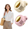 Portable Clip-on Fan Silent Bladeless Mini Fan | 360°Rotation 3-speed Modes Whirlwind Waist Clips Fans Hands-Free Cooling Fan Outdoor Trip Work Travel White-Pink 2 Pack by LIDEEYA