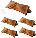 GONGKANGYUAN 4 Pack Shoe Bags for Travel Satin Fabric Shoe Bag with Drawstring for Men Women Travel Protecting Storing Shoes (Brown) by GONGKANGYUAN