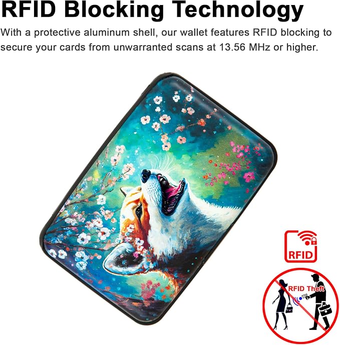 Credit Card Holder Small RFID Blocking Wallet Business Metal Slim Mini Aluminum Hard Case for Women Men - Image 2