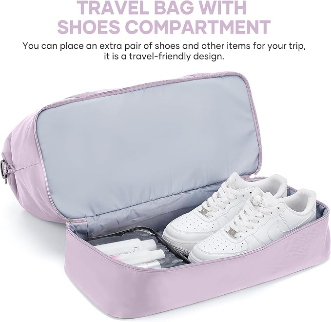 Travel Duffel Bag, Sports Tote Gym Bag, Shoulder Weekender Overnight Bag for Women - Image 4