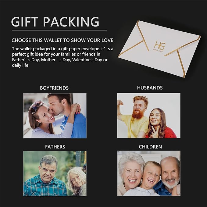 GH GOLD HORSE Slim RFID Blocking Card Holder Minimalist Leather Front Pocket Wallet for Women | Slim - Image 6