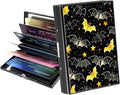 Metal Wallet,Credit Card Holder for Women Men,RFID Blocking Card Holder Mini Slim Aluminum Wallet ID Case Hard Case Business Card Holder Case,Black Gloden Bat by ACWDMKH