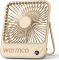 Warmco D3 Portable Travel Fan 10000mAh, Ultra-Slim, 24H Runtime | Quiet 7-Inch Rechargeable Desk Fan, Digital Display For Sleeping, Office, Bedroom & Cruise by Warmwinterscoolsummers