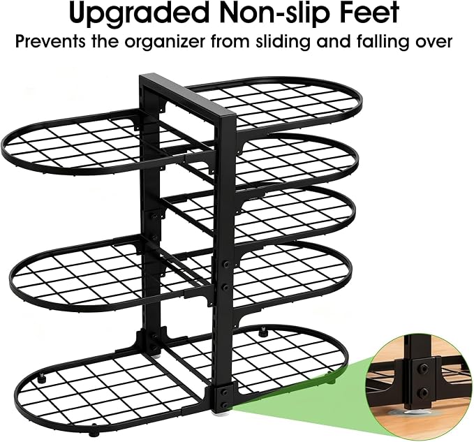 Adjustable Pot Rack: 8 Tier Pan Storage - 120LBS Kitchen Organizer | Create organized cookware space with flexible setup - perfect for compact homes - pantry areas and daily cooking routines - Image 7