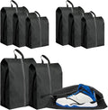 ASTIMESA 9 Pieces Waterproof Shoe Bag, 3 Different Sizes Zippered Travel Shoe Bags with Handle, Portable Shoe Packing Cubes Cases for Women Men Organizer Gym Travelling Suitcase (Black) (Black) by Unknown