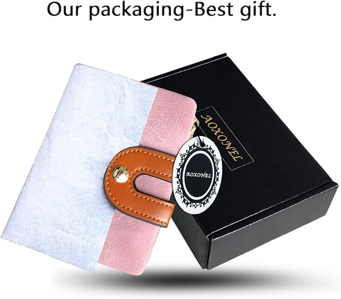 AOXONEL Women's Rfid Small Bifold Leather Wallet Ladies Mini Zipper Coin Purse id card Pocket,Slim Compact Thin - Image 7