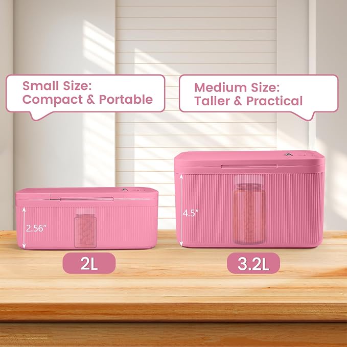 Small Lock Box, Lockable Storage Box with Combination Code for Medication Safe, Medicine Lock Box for Pills/First Aid Kits/Food/Snack Phone Jail, Locked Container for Home/Fridge/Office/School (Pink) - Image 4