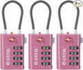 ANVIL TSA Approved Luggage Locks with Search Alert Indicator, 4-Digit Combination Suitcase Lock, Advanced TSA008 Core Heavy Duty Anti-Theft Travel Lock for Double Zippers, Backpacks by ANVIL