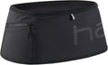 Haimont No-Bounce Running Hydration Belt for Trail & Daily Runs, Black, M | 500ml Soft Flask Compatible, Zip Pocket, Gel Storage, Pole Loops, Reflective Details by Haimont
