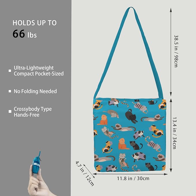 BeeGreen Reusable Grocery Shopping Bag -Travel Tote Bag - Foldable Compact Sturdy Bags - Image 2