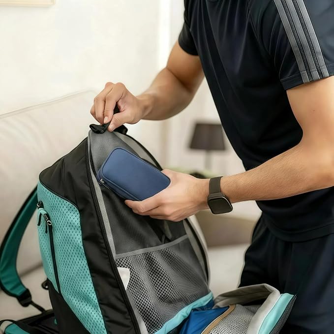 Portable Waterproof Double Layers All-in-One Storage Bag, Travel Cord Organizer，Electronics Accessories Organizer Pouch Bag for Accessories,Charger, USB Cable, Gadget (navy blue) - Image 9