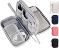 CAOODKDK Electronic Organizer Bag, Waterproof Portable Electronic Organizer Travel Accessories Cable Bag Universal Cord Storage Case for CableCord Storage Double Layer - Gray, Large by Unknown