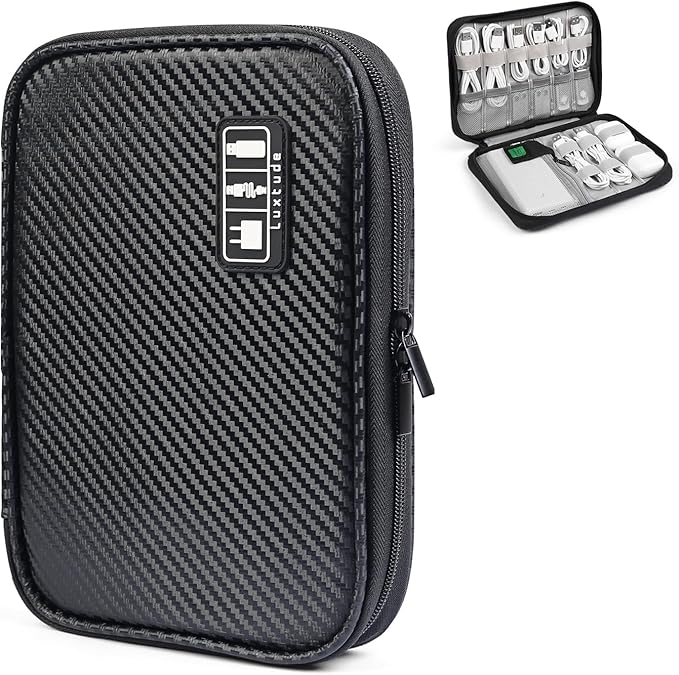 Cord Organizer Travel, Cable Organizer Bag, Portable Electronics Organizer, Travel Essentials for Cord Storage/Charger Storage/Cable Storage by Luxtude