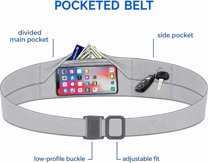 BANDI Running Belt for Women & Men – USA Made No-Bounce Adjustable Waist Pack & Secure Fanny Pack – Fits All Phones, Gels & Essentials – Zipper-Free, Medical Device Friendly - Image 4