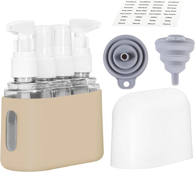 Bpluma Travel Bottles, Leak Proof Containers For Toiletries TSA Approved Airplane Accessories Kits For Liquid With Labels | For Toiletries TSA Approved Airplane Accessories Kits For Liquid With Labels by Bpluma