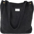 UERRUAM Corduroy Tote Bag for Women with Inner Pockets, Cute Go-to Bag | Slouchy Shoulder Bag for Everyday, Work, Books, Beach & Grocery Shopping, Lightweight Washable Foldable, Cloth Purse by UERRUAM