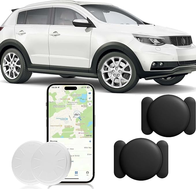 GPS Tracker for Vehicles, No Subscription Car Tracker, Hidden Vehicle Locator, Magnetic Waterproof GPS Tracker, Accurate Tracking, 365-Day Battery Life, iOS Only by HONGTOPH