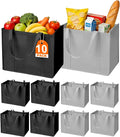 HECTOLIFE 20-Pack Reusable Grocery Bags，Large Washable Foldable Shopping Bags，Heavy Duty Tote Bags with Reinforced Handles by HECTOLIFE