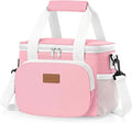 Lifewit Medium Lunch Bag, Insulated Lunch Box, Soft Cooler Cooling Tote for Adult Men Women, Light Pink 12-Can (9L) by Lifewit