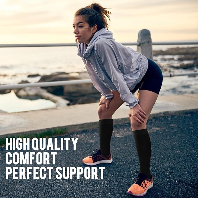 ACTINPUT Copper Compression Socks Men & Women 4 Pairs,Best Support for Nurses,Running,FLying,Athletic - Image 4