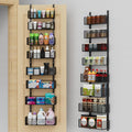 VyGrow Over The Door Organizer, 8-tier Metal Door Organizer Hanging with Adjustable Baskets, Behind The Door Storage for Bedroom Closet Bathroom Pantry Cabinet Kitchen, Black by VyGrow