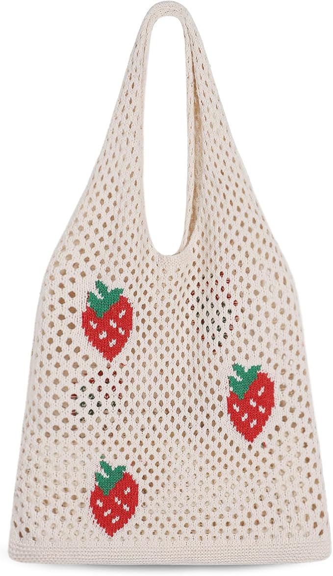 Sightor Crochet Tote Bag, Mesh Beach Bag Knit Summer Hobo Bag for Women | Beach Tote bag Vacation Outfits Aesthetic Boho Bag by Sightor