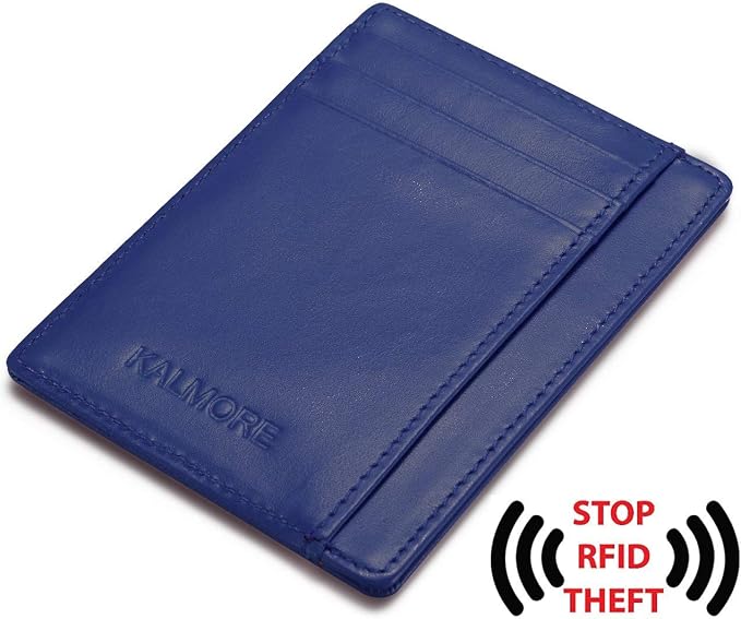 KALMORE Genuine Leather Front Pocket Slim Wallet Credit Card Holder with ID Window - Image 3