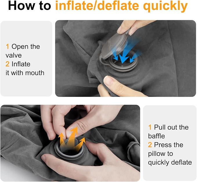 Maliton Inflatable Travel Foot Rest Pillow (Dark Grey, 1 Pack) | Airplane Bed for Kids, Car Foot Leg Rest Pillow, Adjustable Height for Airplane, Car, Train, Home, Office - Image 5