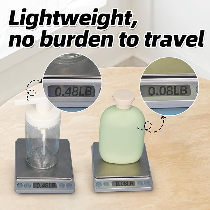 ASEVAT 8.8oz Travel Bottle with Flip Cap, Leak Proof Squeeze Bottles, Refillable Plastic Travel Containers for Creams, Lotion, Foundation, Shampoo, Conditioner - Image 5