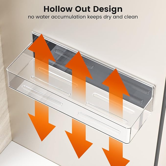 Mystozer Magnetic Spice Rack for Refrigerator, 4 Pack Magnetic Shelf and 1Pack Paper Towel Holder,Fridge Organizers and Storage Clear(5 Pack) - Image 6