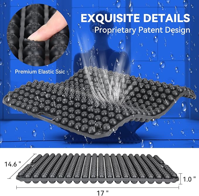 Cushion Lab Seat Cushion, Black | Long Sitting Hours, 3D Non-Slip, Office & Home Chair, Car Seats, Airplane Seat, Wheelchair, Desk Chair, Long Trips - Image 4
