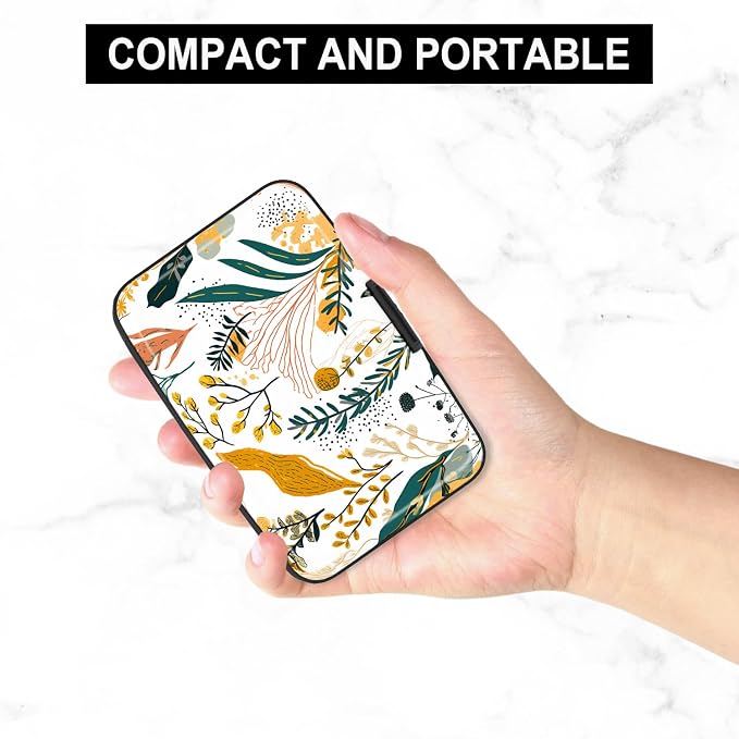 Card Holder Credit Cards Holder for Women RFID wallet women Business Card Holder Wallet Mini Aluminum Card Wallet RFID Blocking Slim Metal Hard Card for Women, Pictorial Motifs - Image 5