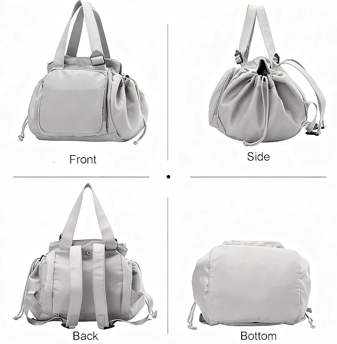 Tote Bag Large Capacity Lightweight Backpack with 15 Pockets Nylon Shoulder Bag for Car Travel Mother Bag - Image 2