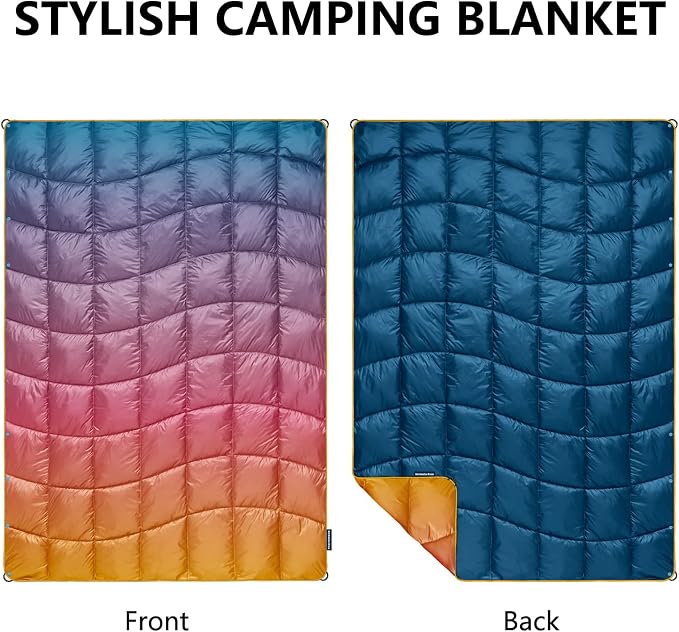 Camping Blanket,MINI Puffy Blanket Lightweight Windproof Water Resistant for Outdoors,Hiking,Beach,Car,Picnic,Stadium - Image 3