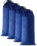 4 Pcs Single Shoe Bags for Travel, Velvet Bags, Palace Blue, 17.3x8.6 Inch | Washable & Reusable Travel Shoe Bags, Dustproof Shoe Bags with Drawstring Closure, Suitable for Travel, Home Storage by WelcometoFantasyLife