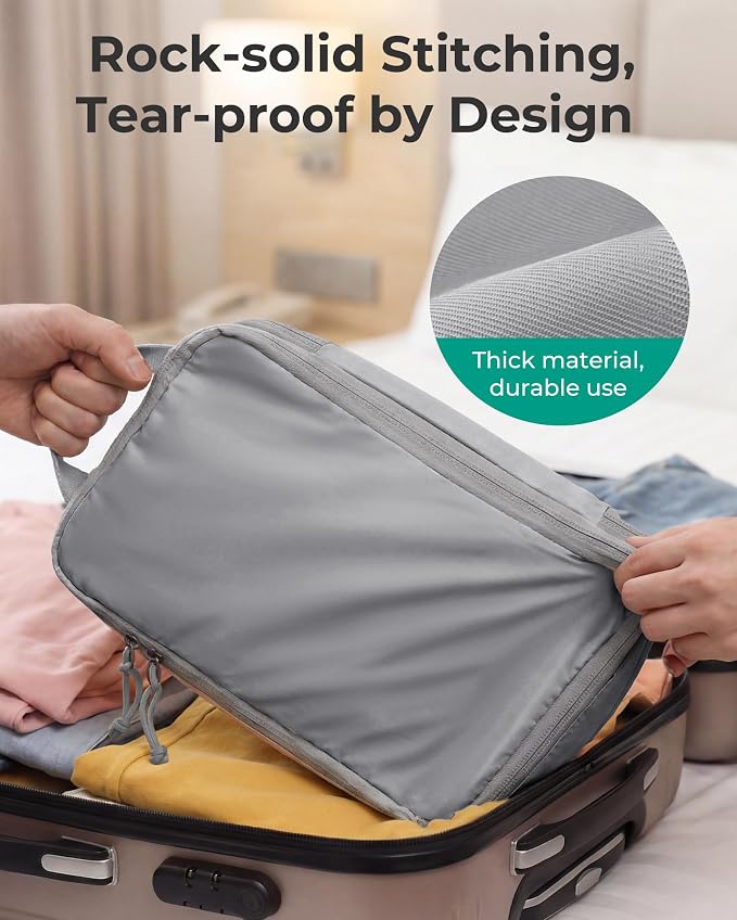 BAGSMART Compression Packing Cubes for Travel Essentials | 14 Set /6 Set /4 Set/2 Set, Lightweight, Durable - Image 6