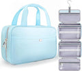 Travel Hanging Toiletry Bag for Women - Waterproof Cosmetic Organizer with Clear Window, Lightweight Bathroom Bags for Essentials, Makeup, Shampoo, Toiletries Blue,Medium by Chakipee