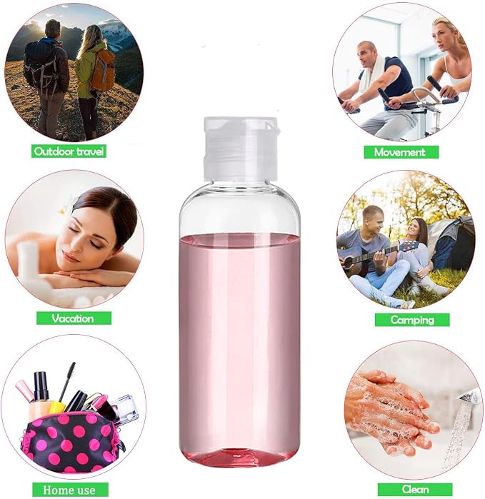 DNSEN 5 Pack 3.4oz Empty Plastic Travel Bottles for Toiletries TSA Approved Leak Proof Squeezable Travel Size Containers Travel Essentials Accessories, clear - Image 7