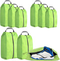 ASTIMESA 9 Pieces Waterproof Shoe Bag, 3 Different Sizes Zippered Travel Shoe Bags with Handle, Portable Shoe Packing Cubes Cases for Women Men Organizer Gym Travelling Suitcase (Green) by Unknown