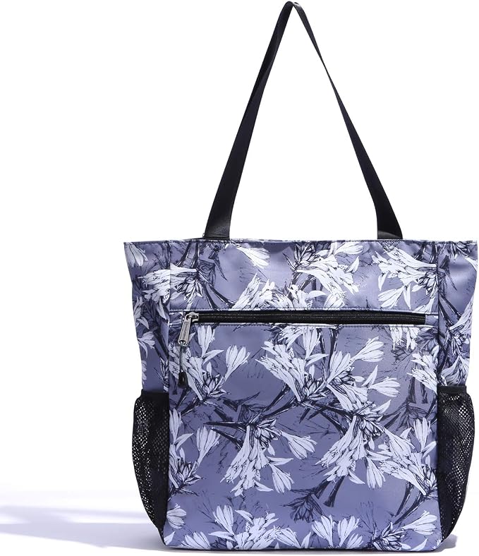 ESVAN Original Floral Water Resistant Large Tote Bag Shoulder Bag for Gym Beach Travel Daily Bags Upgraded - Image 2