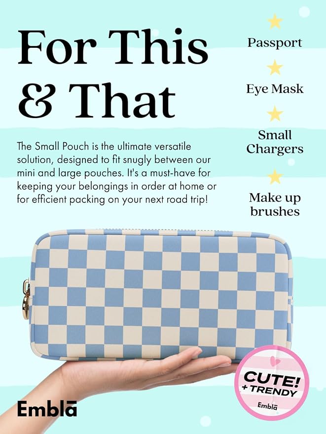 Makeup Bag for Women, Travel Cosmetic Organizer, Waterproof Toiletry Pouch | Small Nylon Cosmetic Bag with Zipper, Water-Resistant Beauty Pouch for Purse, Travel Essentials, Make up Case - Image 3